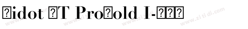 Didot LT ProBold I字体转换